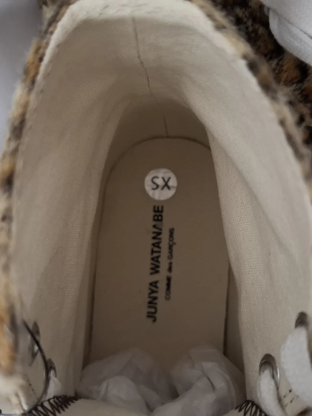 Junya Watanabe Leopard-Print High-Top Sneakers - Brown/White